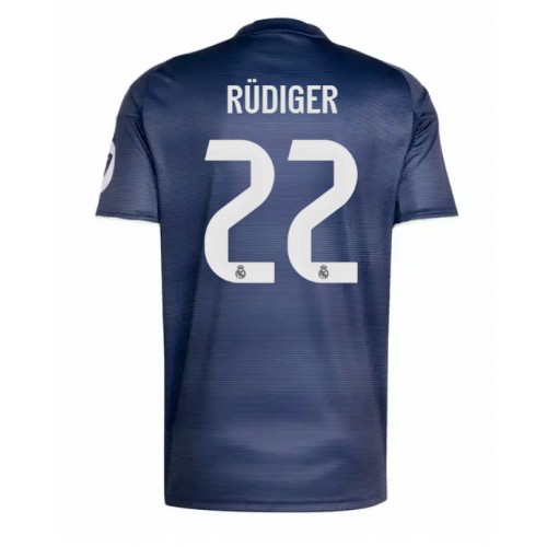 Stroje piłkarskie Real Madrid Antonio Rudiger #22 Koszulka Wyjazdowej 2025-26 Krótki Rękaw